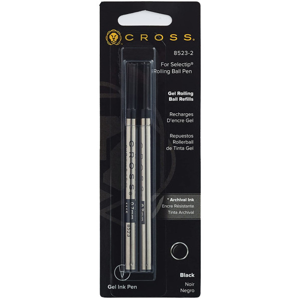 Cross Selectip Gel Rollerball Refill - Black Medium (Blister of  2)