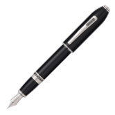 Cross Peerless Fountain Pen - Obsidian Black Lacquer with Platinum-plated Trim
