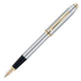 Cross Townsend Fountain Pen - Medalist Chrome and 23KT Gold