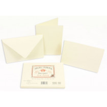 Crown Mill Classics C6 Set of 10 Folded Cards and Envelopes - Cream