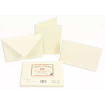 Crown Mill Classics C6 Set of 10 Folded Cards and Envelopes - Cream