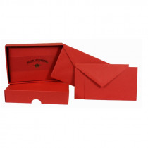 Crown Mill Colour Line Set of 25 Cards and Envelopes - Vermilion