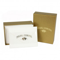 Crown Mill Golden Line B5 280gsm Set of 25 Cards and Envelopes - White