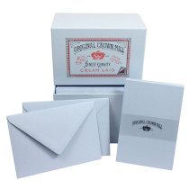 Crown Mill Luxury Box C6 Set of 50 Cards and Envelopes - Blue