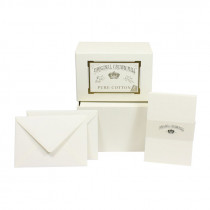 Crown Mill Pure Cotton C6 Set of 50 Cards and Envelopes - White