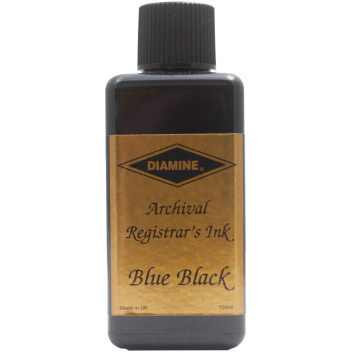 Diamine Ink Bottle 100ml - Registrar's Blue/Black