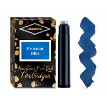 Diamine Ink Cartridge - Prussian Blue (Pack of 18)