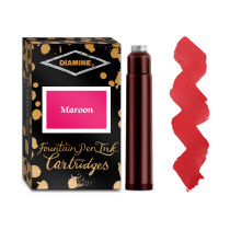 Diamine Ink Cartridge - Maroon (Pack of 18)