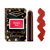 Diamine Ink Cartridge - Monaco Red (Pack of 18)