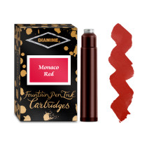 Diamine Ink Cartridge - Monaco Red (Pack of 18)