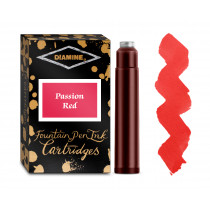 Diamine Ink Cartridge - Passion Red (Pack of 18)