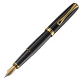 Diplomat Excellence A2 Fountain Pen - Black Lacquer Gold Trim
