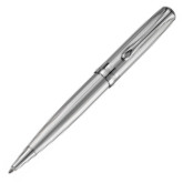 Diplomat Excellence A2 Ballpoint Pen - Guilloche Lined Chrome
