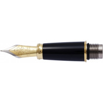 Diplomat Excellence Black Nib - Stainless Steel Gold Plated