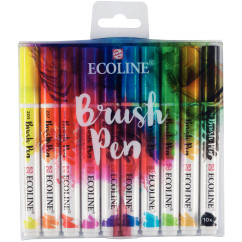 Ecoline Brush Pen Set - Assorted Colours (Pack of 10)