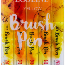 Ecoline Brush Pen Set - Yellow Colours (Pack of 5)