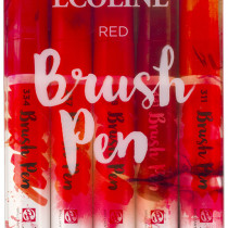 Ecoline Brush Pen Set - Red Colours (Pack of 5)