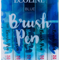 Ecoline Brush Pen Set - Blue Colours (Pack of 5)