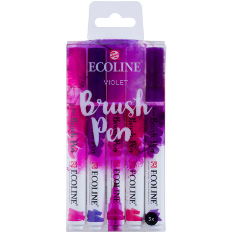 Ecoline Brush Pen Set - Violet Colours (Pack of 5)