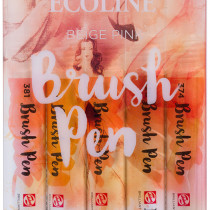 Ecoline Brush Pen Set - Beige Pink Colours (Pack of 5)
