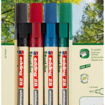 Edding 28 EcoLine Whiteboard Markers - Assorted Colours (Blister of 4)