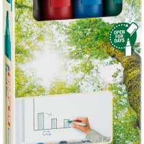 Edding 29 EcoLine Whiteboard Markers - Assorted Colours (Pack of 4)