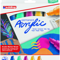 Edding 5000 Acrylic Paint Markers - Chisel Tip - Broad - Abstract Colours (Pack of 5)