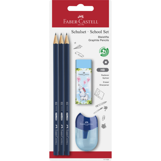 Faber-Castell 1111 Graphite Pencil - School Set (Blistercard)