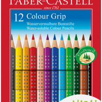 Faber-Castell Colour Grip Pencils - Assorted Colours (Pack of 12)