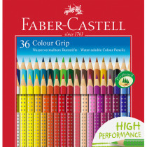 Faber-Castell Colour Grip Pencils - Assorted Colours (Pack of 36)