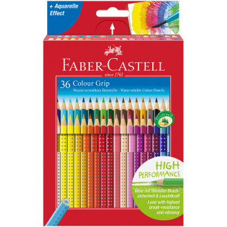 Faber-Castell Colour Grip Pencils - Assorted Colours (Pack of 36)