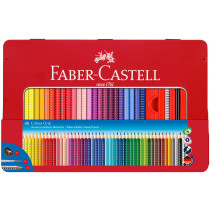 Faber-Castell Colour Grip Pencils - Assorted Colours (Tin of 48)