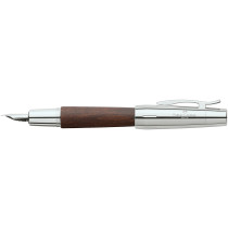 Faber-Castell e-motion Fountain Pen - Dark Wood and Chrome