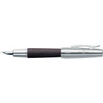 Faber-Castell e-motion Fountain Pen - Black Wood and Chrome