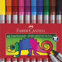 Faber-Castell Double Fibre-Tip Pen Set - Pack of 10