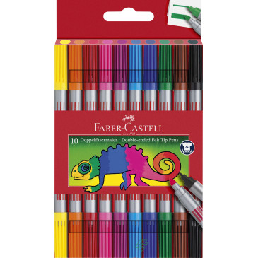 Faber-Castell Double Fibre-Tip Pen Set - Pack of 10