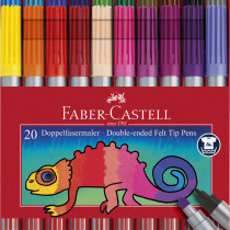 Faber-Castell Double Fibre-Tip Pen Set - Pack of 20