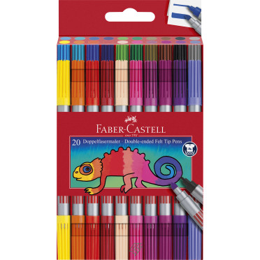 Faber-Castell Double Fibre-Tip Pen Set - Pack of 20