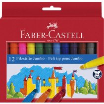 Faber-Castell Jumbo Felt Tip Pen - Wallet of 12