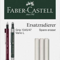 Faber-Castell Grip 1345/1347 Spare Eraser - Blister of 3