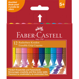 Faber-Castell Plastic Grip Crayons - Box of 12