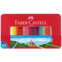 Faber-Castell Hexagonal Colouring Pencils - Assorted Colours (Tin of 60)