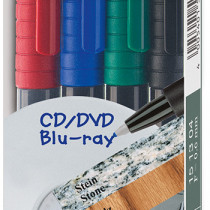 Faber-Castell Multimark Permanent Marker - Fine - Assorted Colours (Pack of 4)