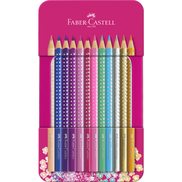 Faber-Castell Sparkle Colour Pencil - Tin of 12