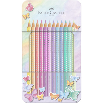 Faber-Castell Sparkle Colour Pencil - Pastel (Tin of 12)