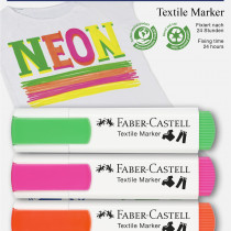 Faber-Castell Textile Marker - Neon (Set of 4)