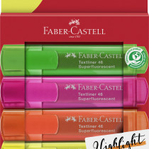 Faber-Castell Textliner 46 Highlighter - Wallet of 4