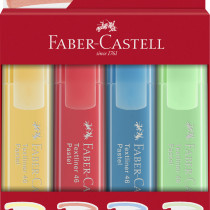 Faber-Castell Textliner 46 Highlighter - Pastel (Wallet of 4)