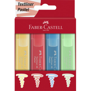 Faber-Castell Textliner 46 Highlighter - Pastel (Wallet of 4)