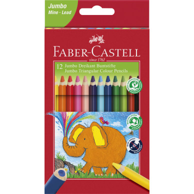 Faber-Castell Triangular Jumbo 5.4mm Colourpen - Box of 12